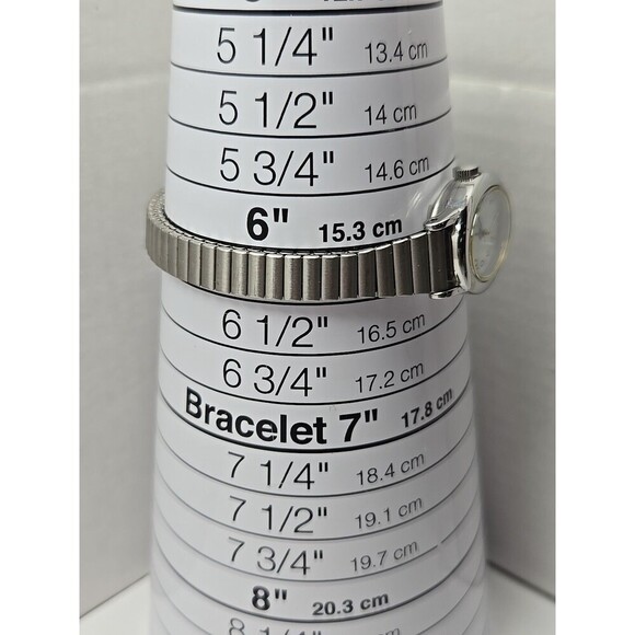 Timex Cavatina Silver Tone Oval Womens Quartz Watch Stretch Band New Battery - Picture 7 of 11